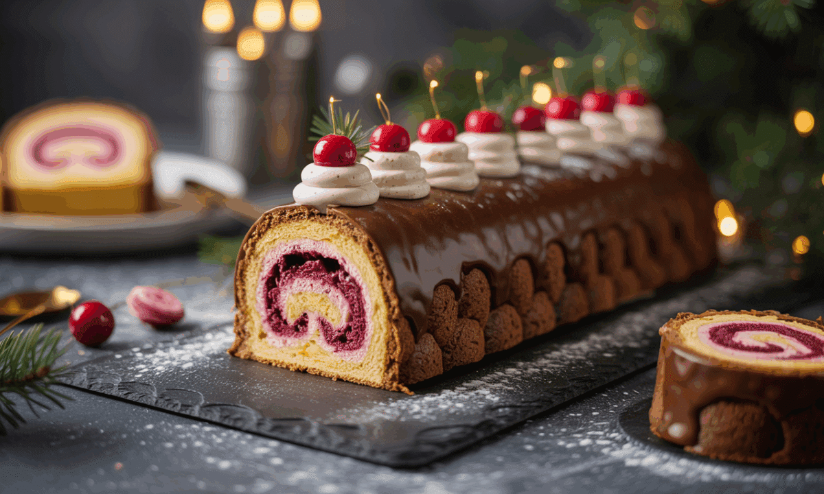découvrez la recette express de bûche festive en 30 minutes, recommandée par la reine de la pâtisserie pour un dessert délicieux et rapide à préparer.