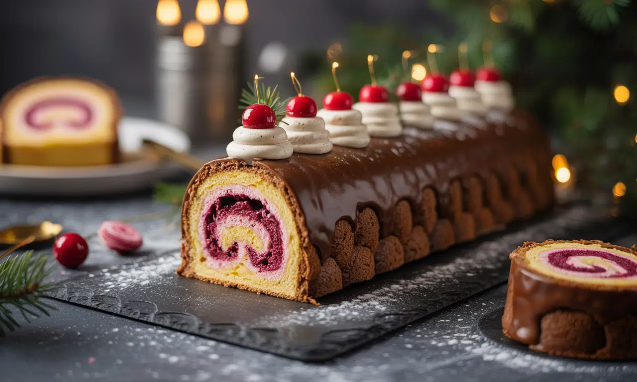 découvrez la recette express de bûche festive en 30 minutes, recommandée par la reine de la pâtisserie pour un dessert délicieux et rapide à préparer.
