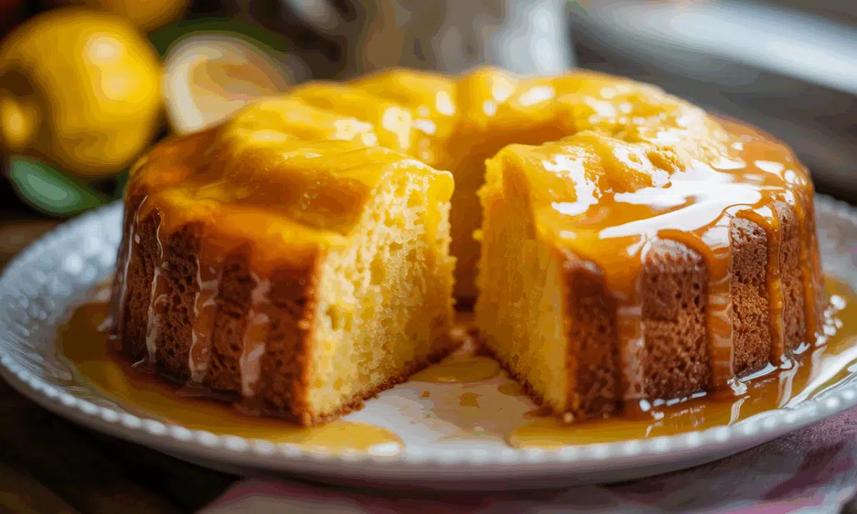 savourez un délicieux cake moelleux au citron, généreusement nappé de sirop, pour une douceur fondante et un parfum qui embaume votre maison en un instant.