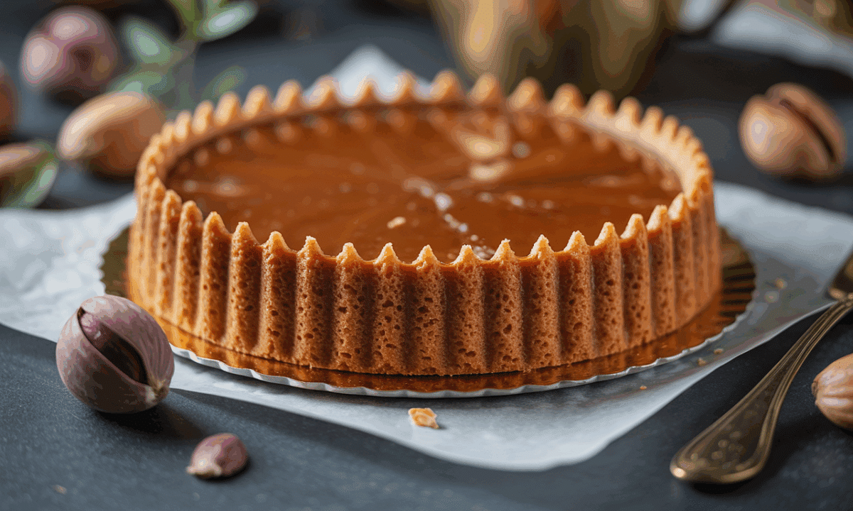savourez la tarte aux noix de grenoble, alliant une pâte dorée, un caramel fondant et un délice croustillant pour une expérience gourmande irrésistible.
