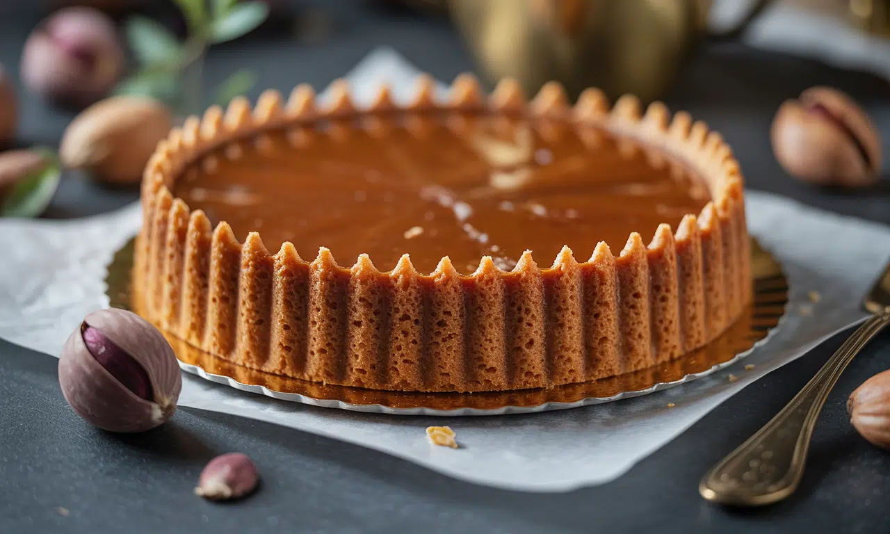 savourez la tarte aux noix de grenoble, alliant une pâte dorée, un caramel fondant et un délice croustillant pour une expérience gourmande irrésistible.