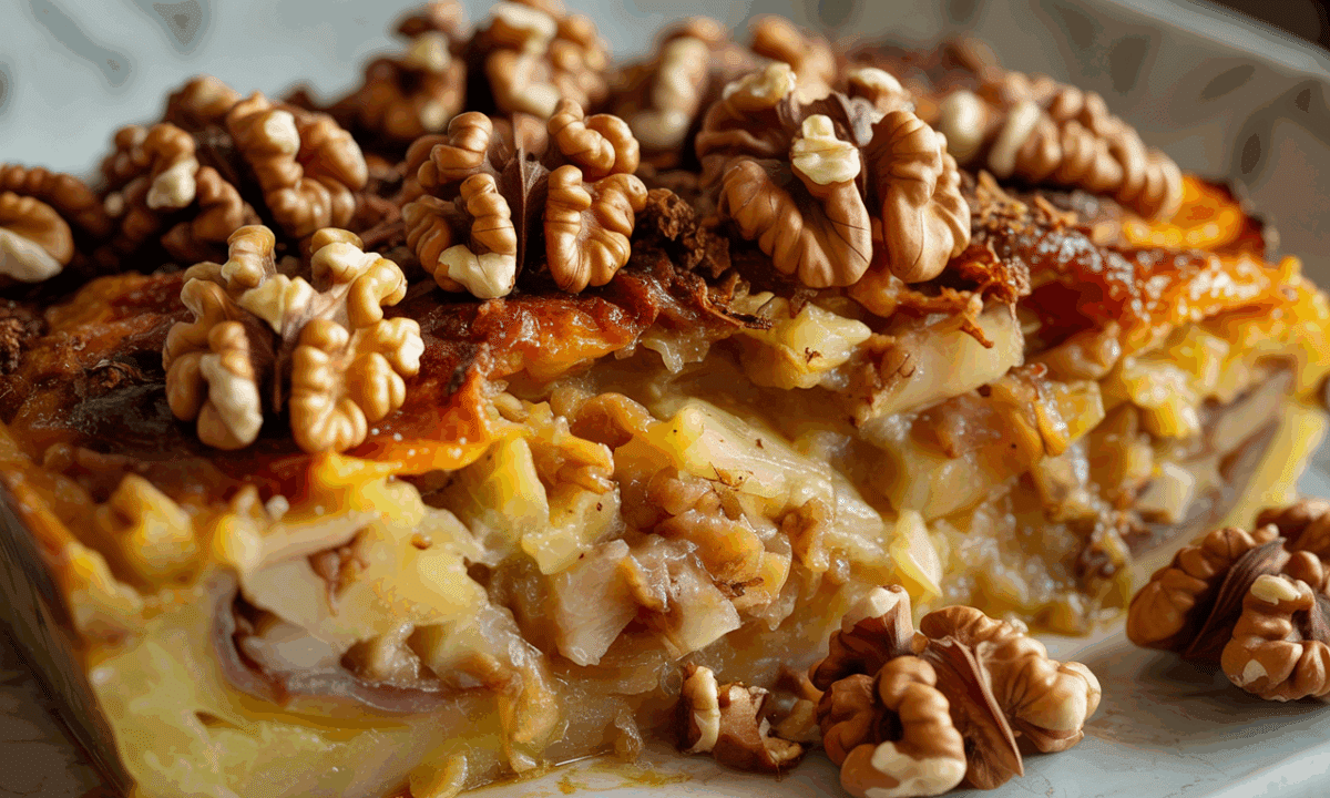 découvrez notre gratin d’automne revisité, fondant et parfumé, sublimé par des noix croquantes pour une explosion de saveurs et de textures uniques.