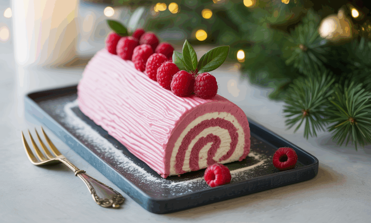 découvrez la bûche framboise mascarpone facile sans cuisson, un entremets glacé élégant alliant fraîcheur et simplicité pour un dessert irrésistible.