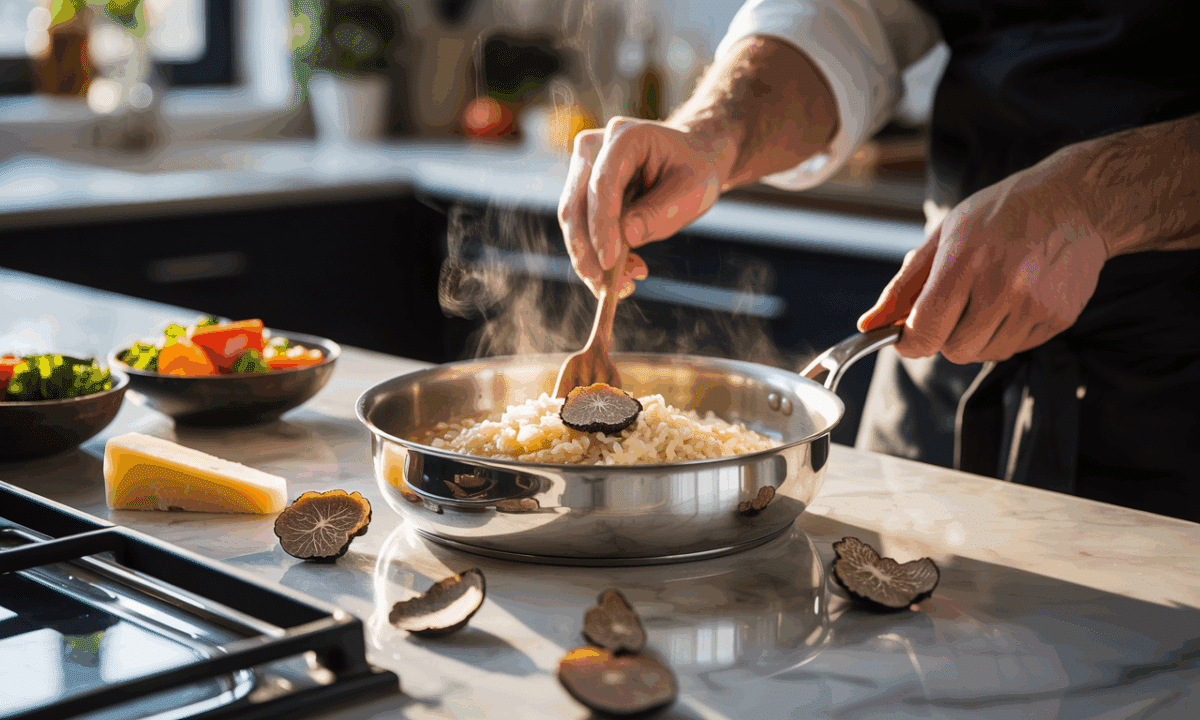 découvrez notre recette de risotto parfumé à la truffe, une préparation crémeuse et élégante qui sublime votre dîner en une expérience gastronomique inoubliable.