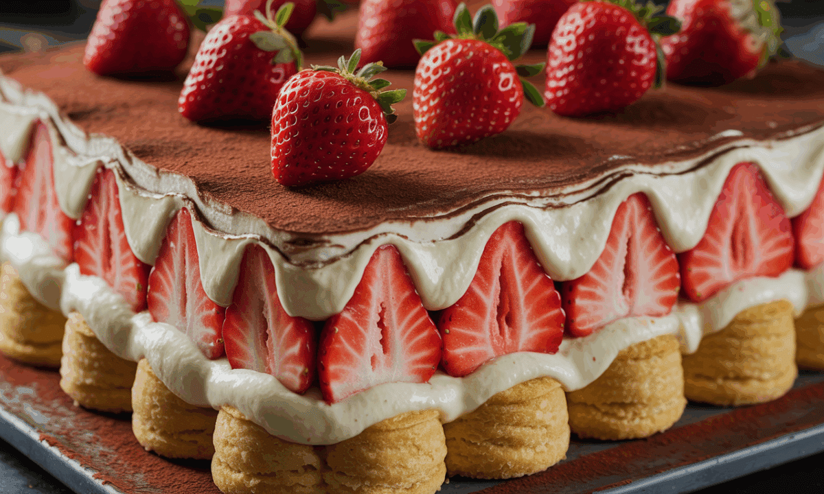 découvrez le tiramisu façon charlotte aux fraises, une recette gourmande alliant la douceur crémeuse, le biscuit fondant et la fraîcheur acidulée des fraises pour un dessert irrésistible.