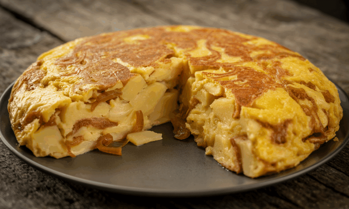 découvrez la recette authentique de la tortilla espagnole aux pommes de terre et oignons caramélisés, une délicieuse spécialité fondante qui séduit tous les gourmands.